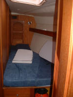 Hunter yacht for sale - ready to go liveaboard. Sleeps 8 in 4 cabins - One of the cabins.
